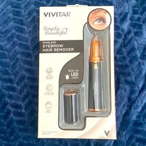 Vivitar Simply Beautiful Painless Eyebrow Hair Remover NEW W/LED Light.